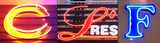 Flat letters.