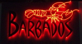 "Barbados" Custom neon sign red tubes