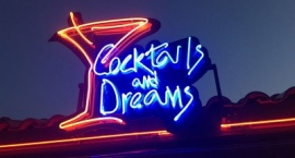 Custom neon sign "Cocktails and Dreams"