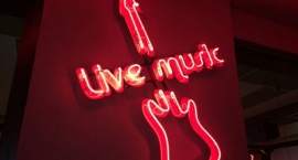 "Live Music" custom neon sign